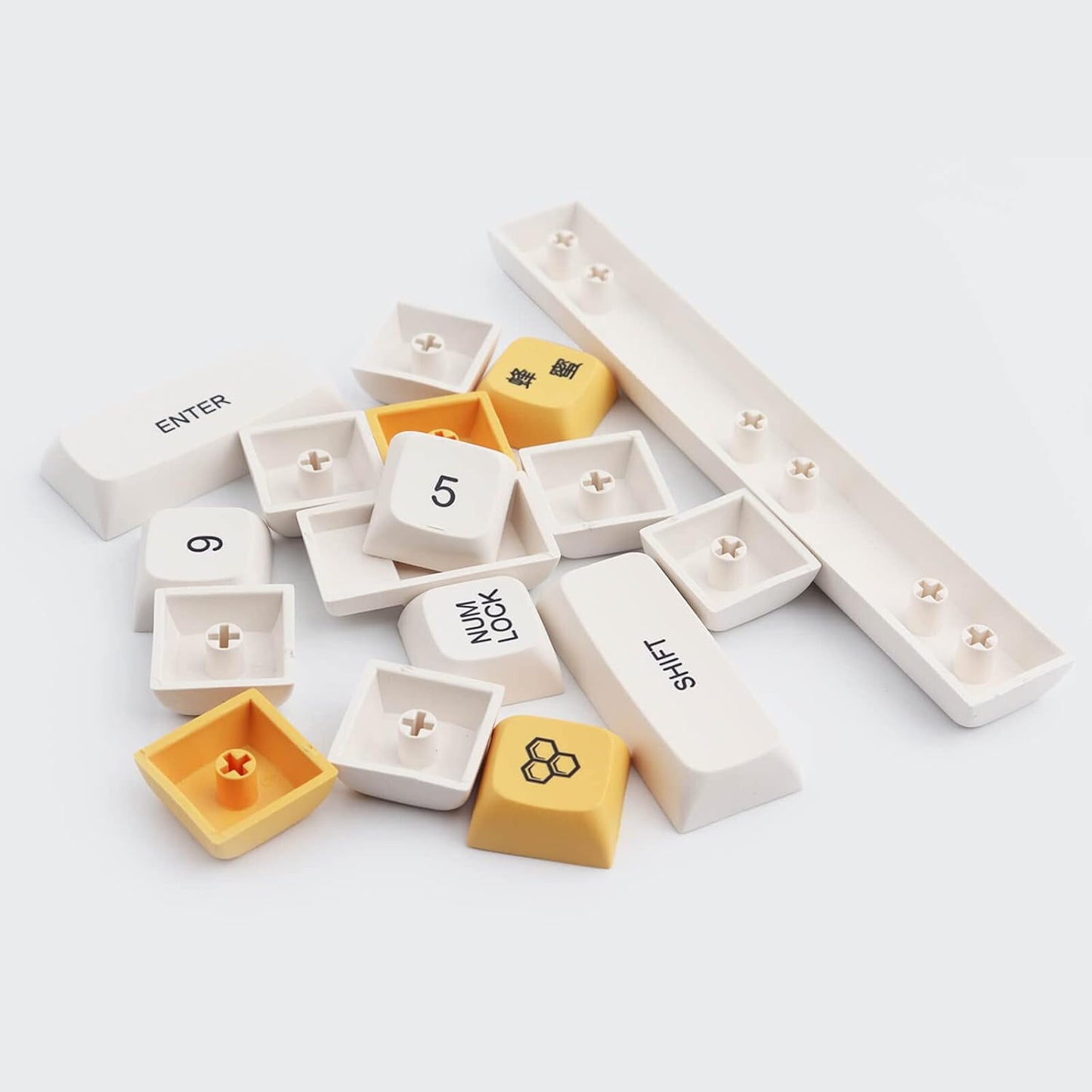 Hyekit PBT Keycaps - 137 Keys, Dye-Sublimated, XDA Profile, Japanese, Cute Design for Cherry Gateron MX Switches Mechanical Keyboards