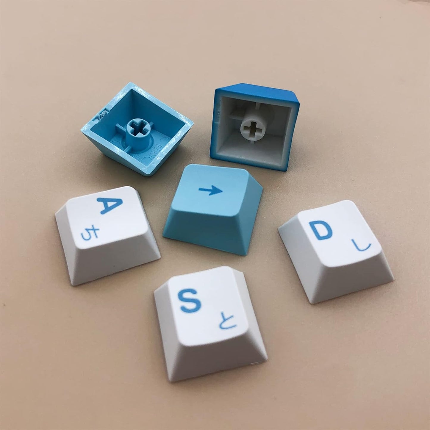 Hyekit 140 Key PBT Dye-Sublimation Milk Keycaps - Cherry Profile Cute Keycaps for 61/87/104/108/84/64/98/96 Mechanical Keyboard