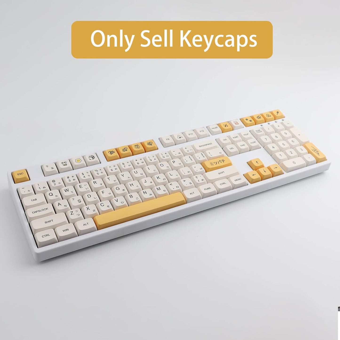 Hyekit PBT Keycaps - 137 Keys, Dye-Sublimated, XDA Profile, Japanese, Cute Design for Cherry Gateron MX Switches Mechanical Keyboards