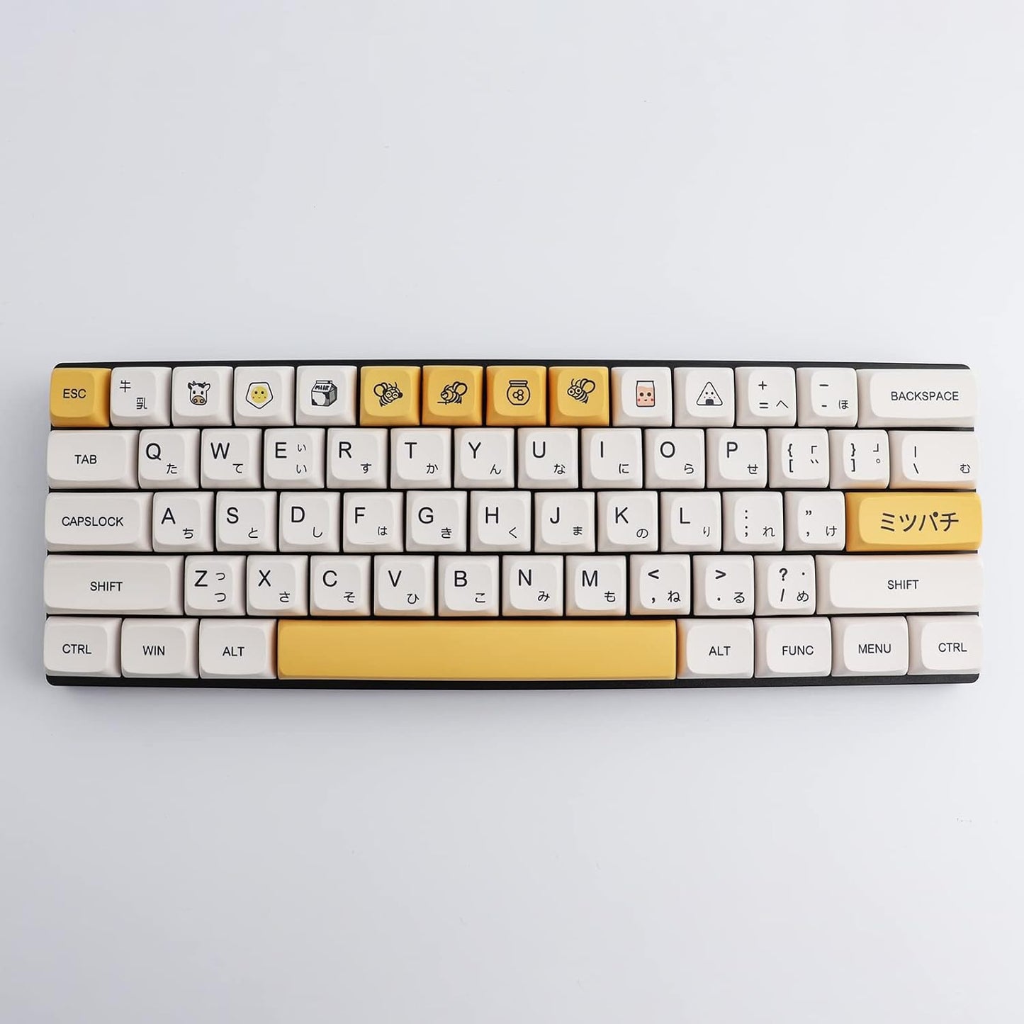 Hyekit PBT Keycaps - 137 Keys, Dye-Sublimated, XDA Profile, Japanese, Cute Design for Cherry Gateron MX Switches Mechanical Keyboards