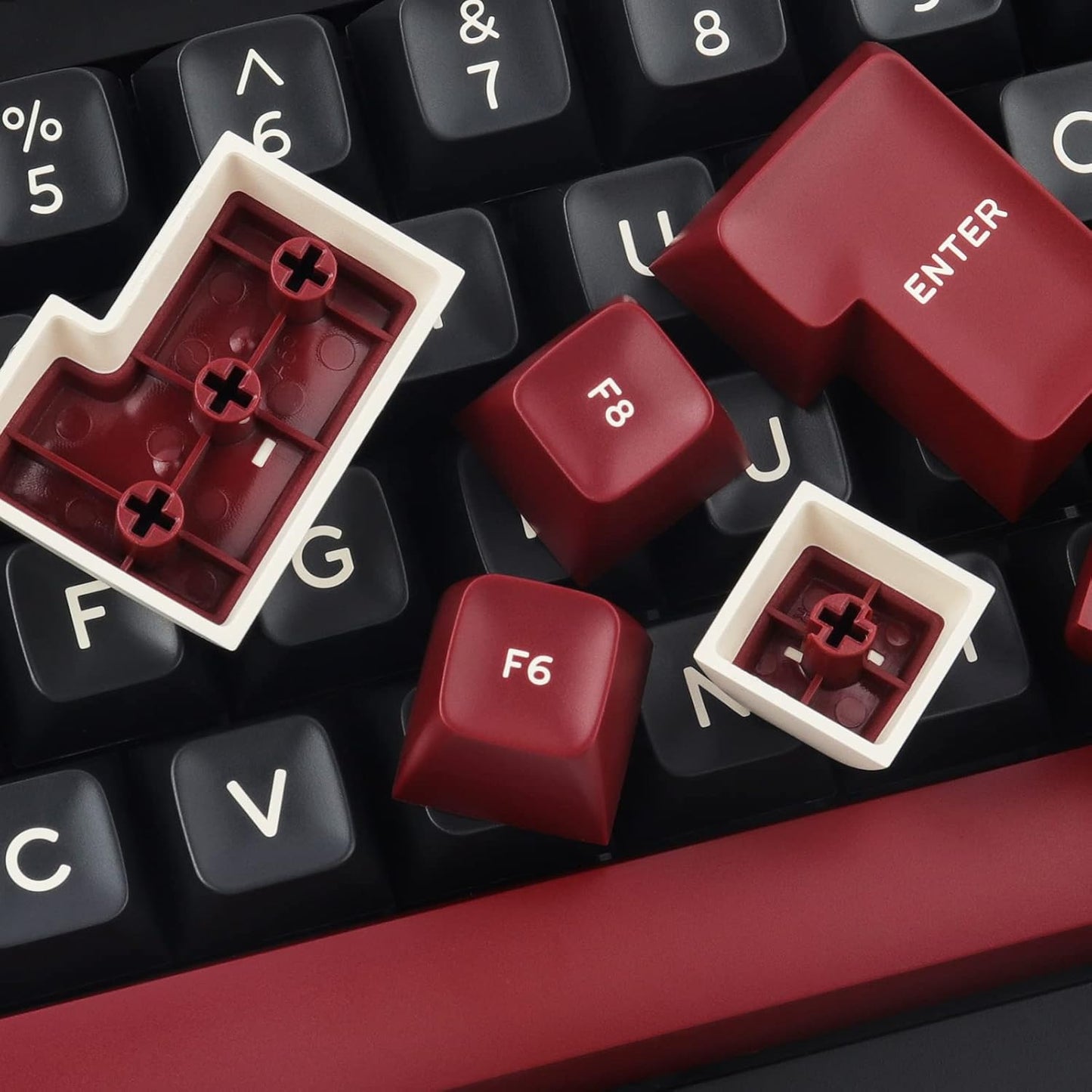 Hyekit Keycaps - Double Shot, Sparta ABS Keycaps, SA Profile, Full 172 Key Set, for Mechanical Keyboard, US and UK Layouts, 2.25u, 2.75u, 3u, 6.25u, 7u Spacebar(Roman Legion)