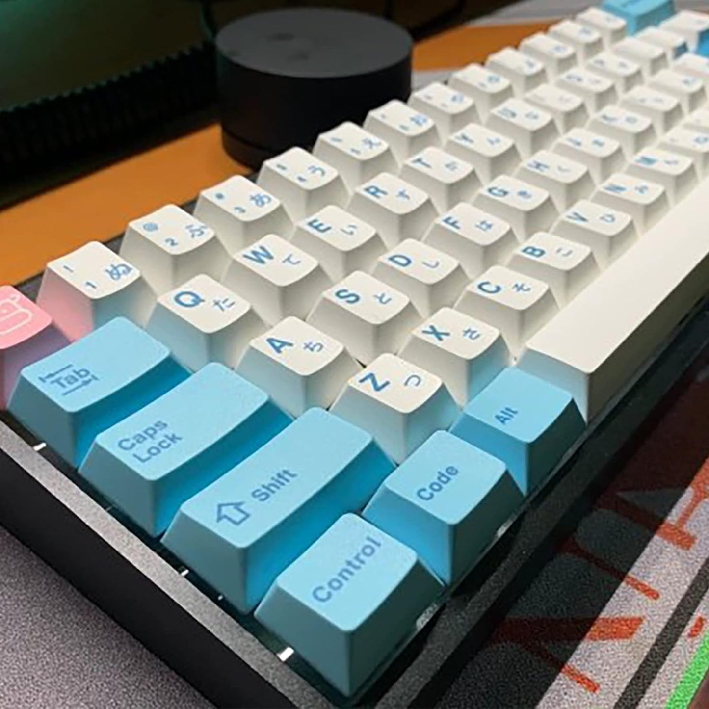 Hyekit 140 Key PBT Dye-Sublimation Milk Keycaps - Cherry Profile Cute Keycaps for 61/87/104/108/84/64/98/96 Mechanical Keyboard