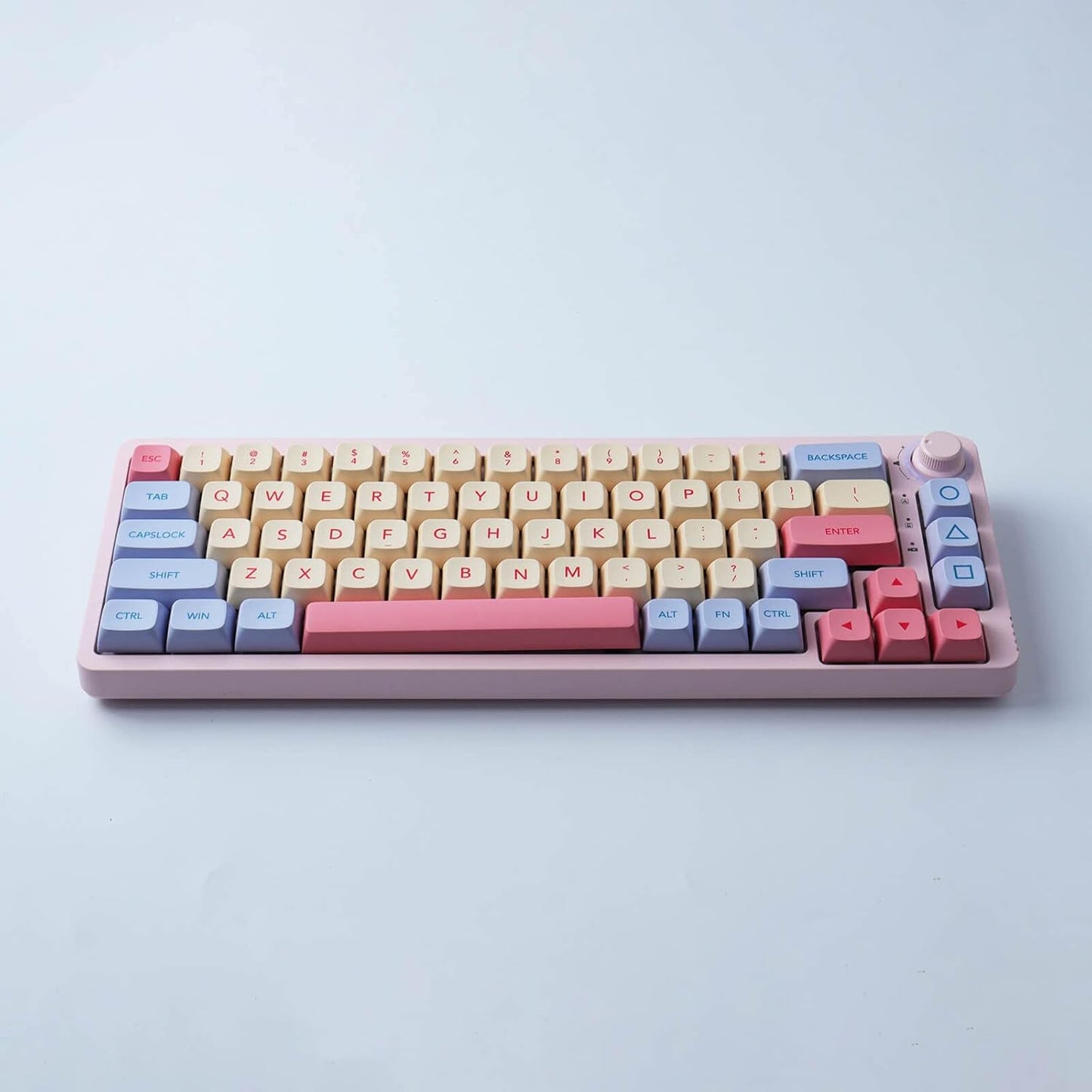 Hyekit Marshmallow Keycaps - 132 Keys, Dye-Sublimation, Cute Design, XDA Profile, Cherry Gateron MX Switch Compatible