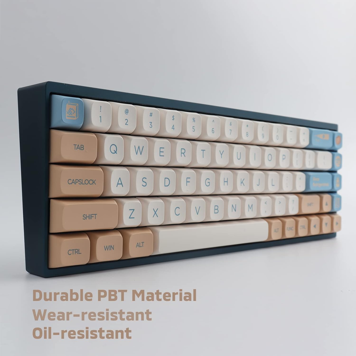Hyekit PBT Keycaps 138 Keys Soy Milk Keycap Dye-Sublimation Cute Keycaps XDA Profile Custom Keycap Set for Mac Windows PC Mechanical Keyboards