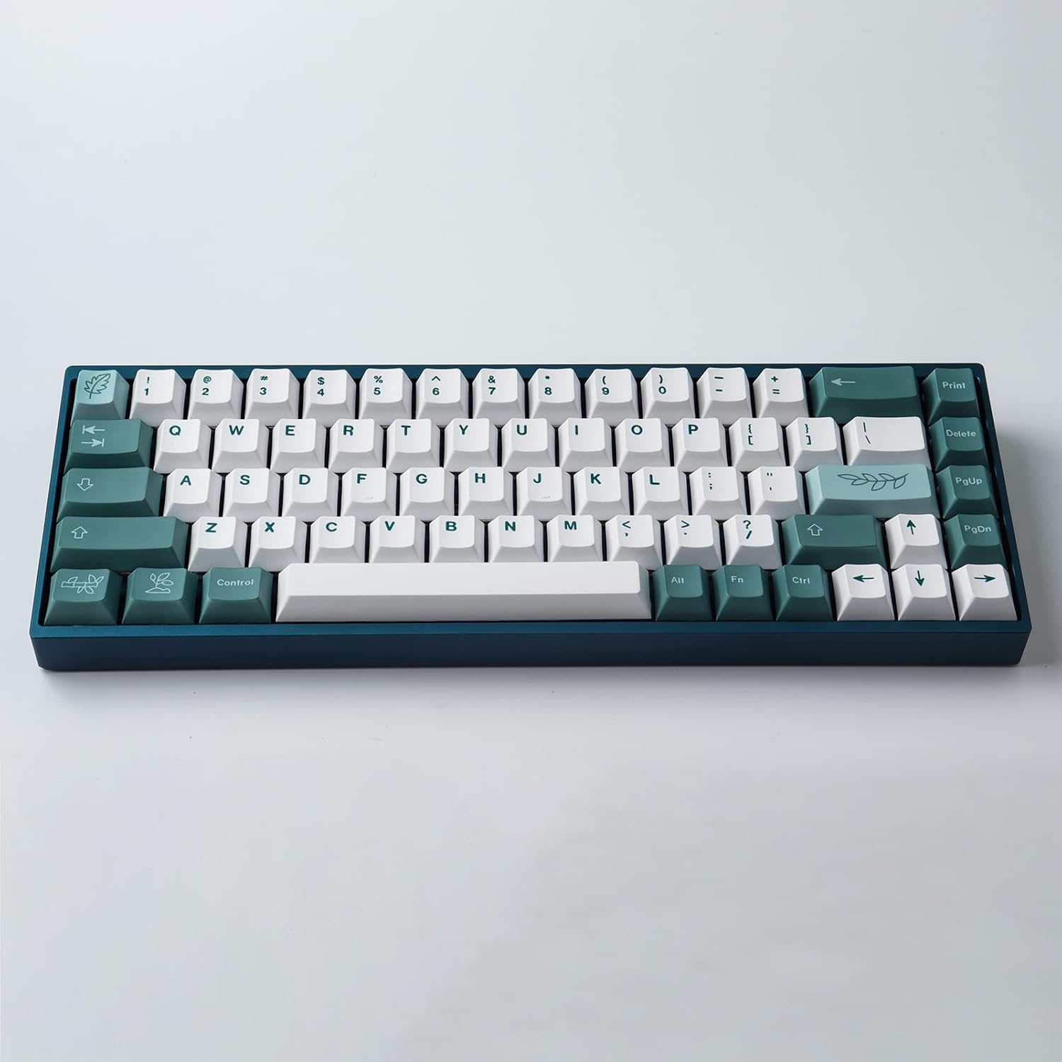 PBT Keycaps 100 Keys Botanical Garden Dye-Sublimation Cherry Profile US/ISO Layout Custom Keycaps for 61/64/68/75/87 Mechanical Gaming Keyboard