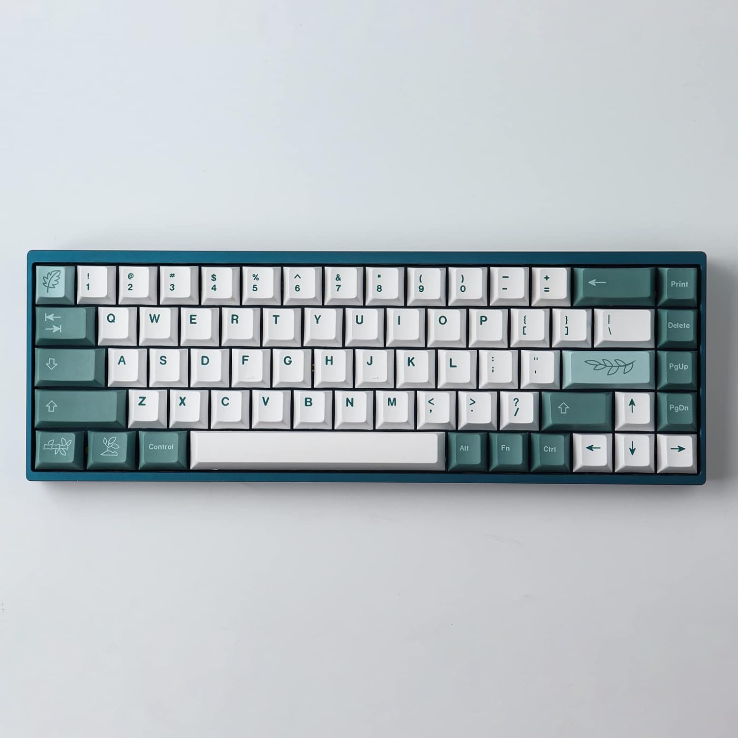 PBT Keycaps 100 Keys Botanical Garden Dye-Sublimation Cherry Profile US/ISO Layout Custom Keycaps for 61/64/68/75/87 Mechanical Gaming Keyboard