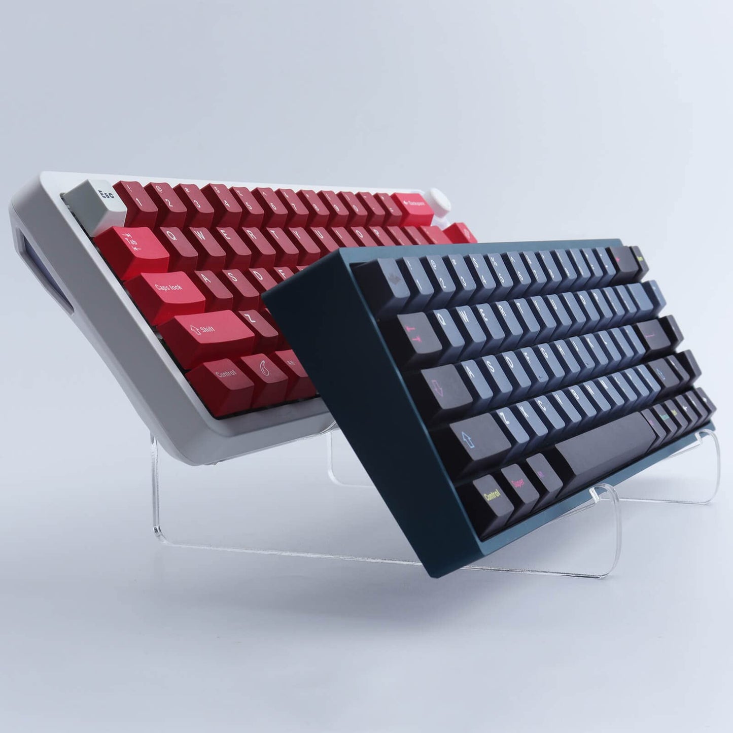 Hyekit Keyboard Stands Mechanical Keyboard Display Stand Transparent Super Thick Acrylic Frame Holder Stand Gaming Keyboard Plate Holder Display Stand