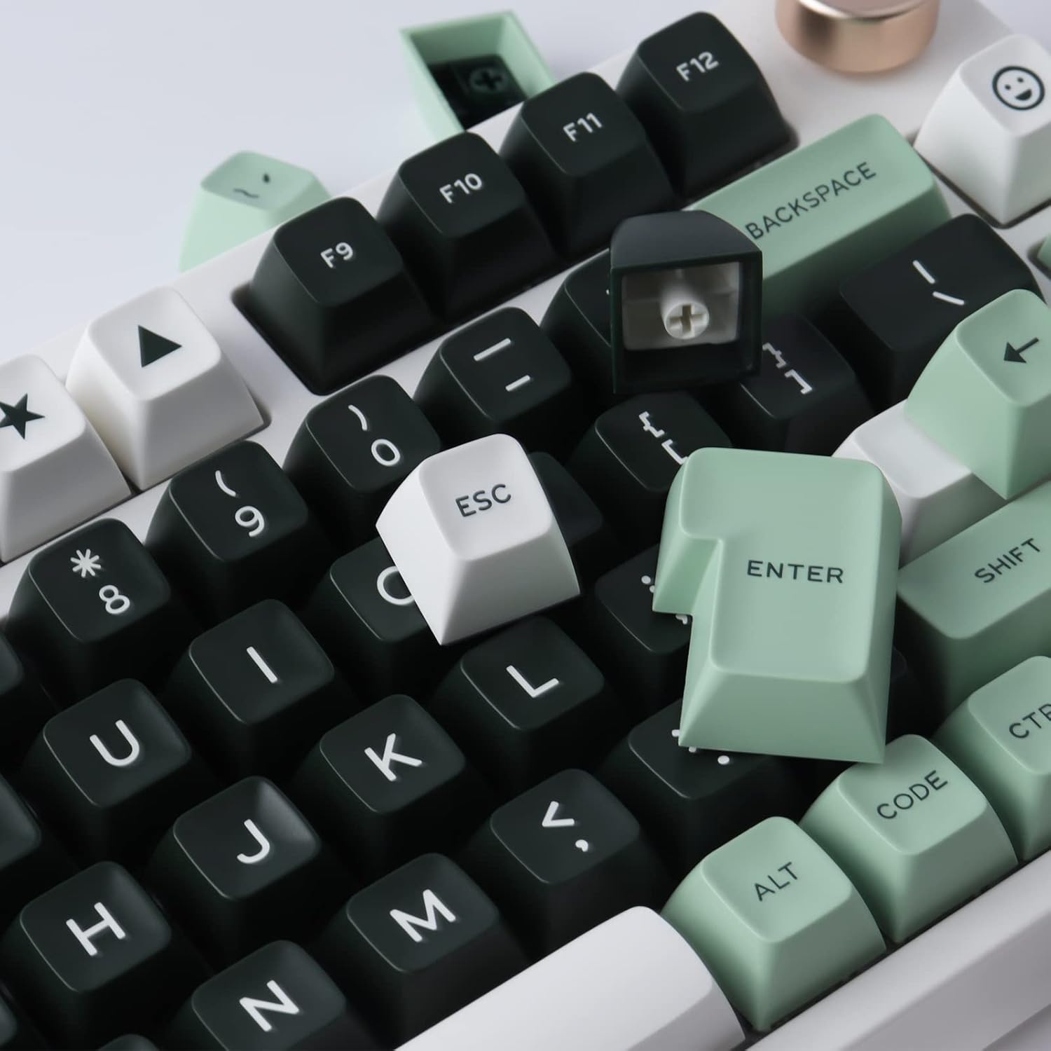Hyekit SA Keycaps, 173 Keys Doubleshot ABS Keycaps Full Key Set for Cherry Gateron MX Switches Mechanical Keyboards, US/UK Layouts with 6.25u, 7u Spacebar (Salon)
