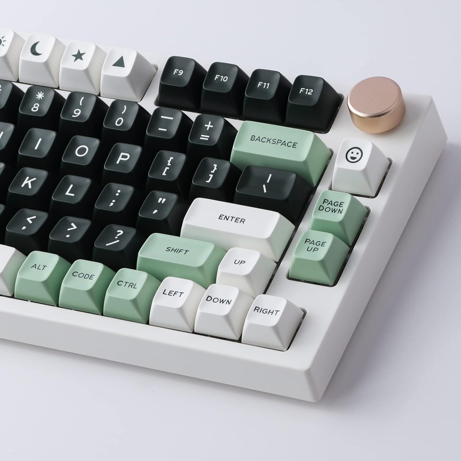 Hyekit SA Keycaps, 173 Keys Doubleshot ABS Keycaps Full Key Set for Cherry Gateron MX Switches Mechanical Keyboards, US/UK Layouts with 6.25u, 7u Spacebar (Salon)