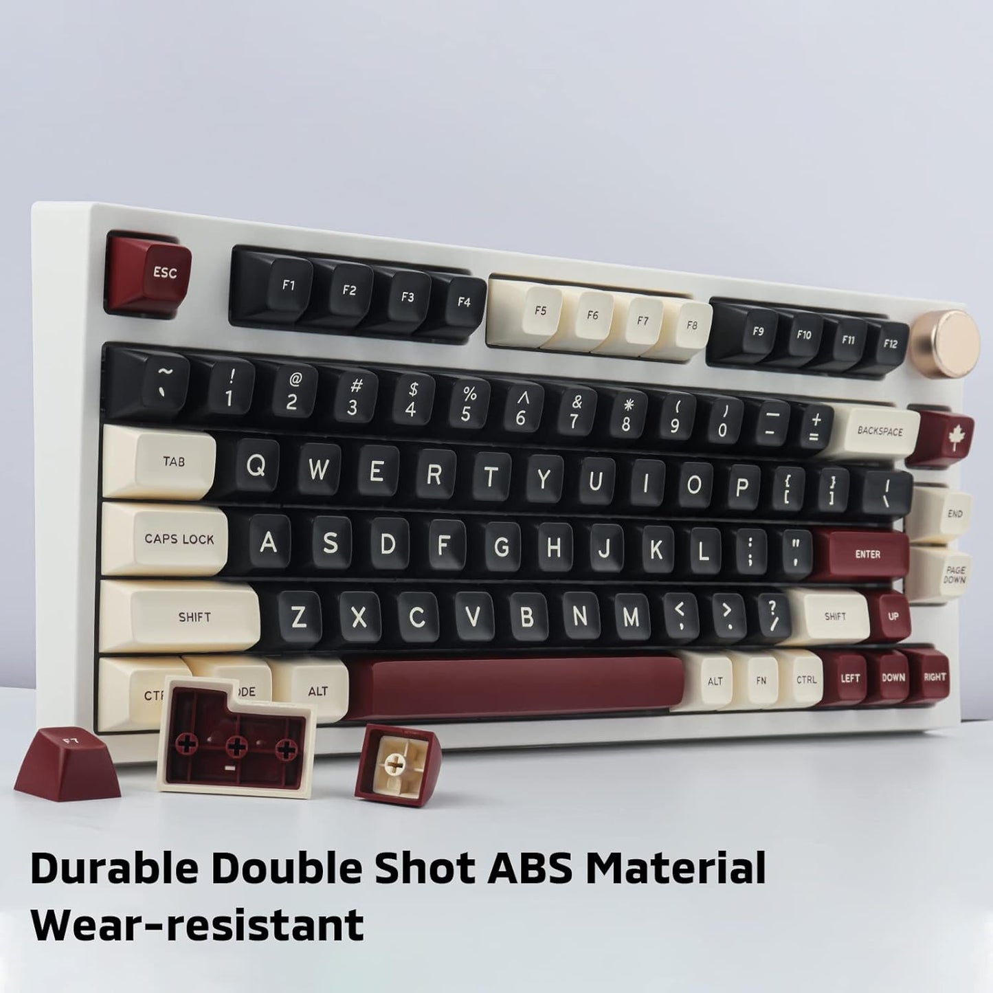 Hyekit Keycaps - Double Shot, Sparta ABS Keycaps, SA Profile, Full 172 Key Set, for Mechanical Keyboard, US and UK Layouts, 2.25u, 2.75u, 3u, 6.25u, 7u Spacebar(Roman Legion)