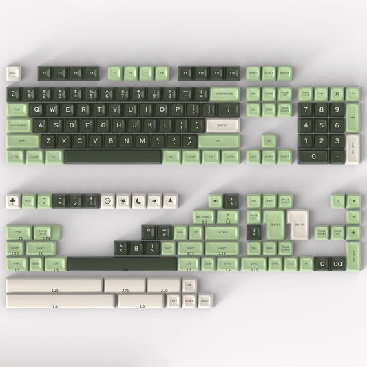 Hyekit SA Keycaps, 173 Keys Doubleshot ABS Keycaps Full Key Set for Cherry Gateron MX Switches Mechanical Keyboards, US/UK Layouts with 6.25u, 7u Spacebar (Salon)